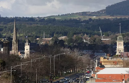 View from St Peters Anglican Church Ballarat Victoria