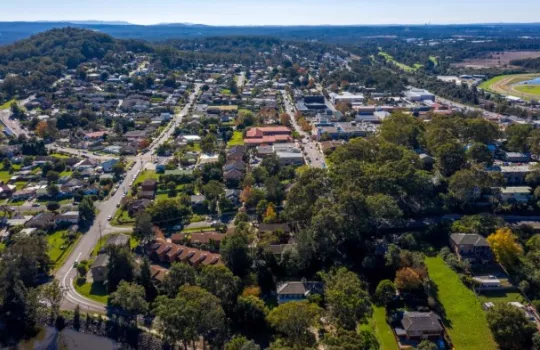 Wyong aerial shot