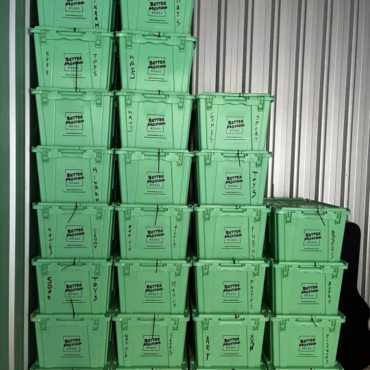 Crates in self storage